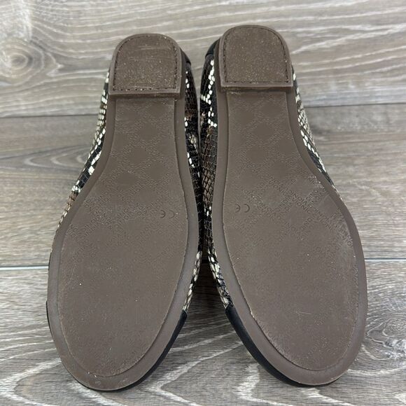 Vionic Minna Boa Women’s Sz 7.5 Black Tan Python Print Slip On Ballet Flats - Picture 7 of 11